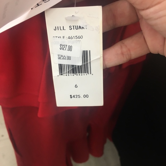 { Jill Stuart } Ruffle Tiered Strap Dress in Poppy - Picture 6 of 6